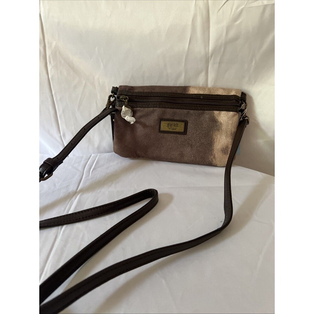 Gigi Hill Los Angeles Small  Tan Cow Print Purse